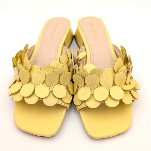Dee Ocleppo Japan Embellished Leather Sandal Women's Yellow Size US6.5 EU37 - Picture 2 of 13